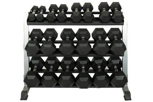 Warrior Rubber Hex Dumbbells