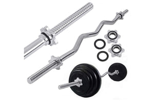 Warrior Standard 1" EZ-Curl Bar - Threaded Spin-Lock