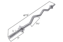 Load image into Gallery viewer, Warrior Standard 1&quot; EZ-Curl Bar - Threaded Spin-Lock
