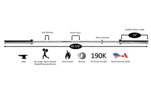 York Men's Elite Competition Olympic Bar