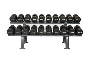 Warrior Elite Urethane Pro-Style Dumbbell Set (5-50lbs)