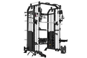 Warrior 801 Power Rack Functional Trainer Cable Pulley Crossover Home Gym w/ Smith Cage